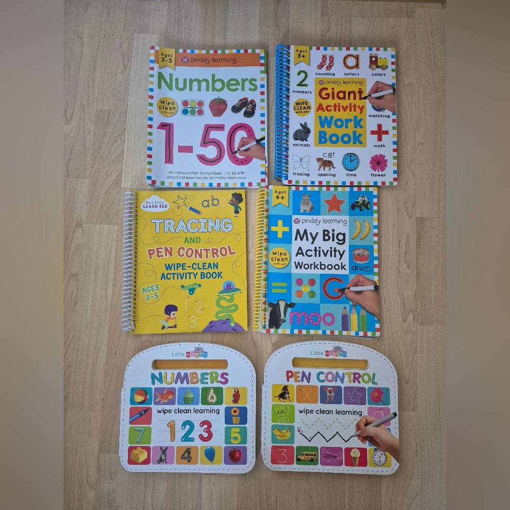 Priddy Learning Toddler 6 wipe clean activity books